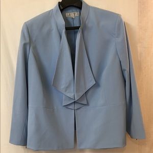 Tahari Arthur S Levine Blue Open Front Jacket 22W